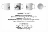 Happy Birthday Black Script Mug - Product Sheet
