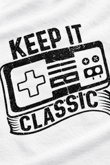 Keep It Classic Tee – Print Detail Close-up
